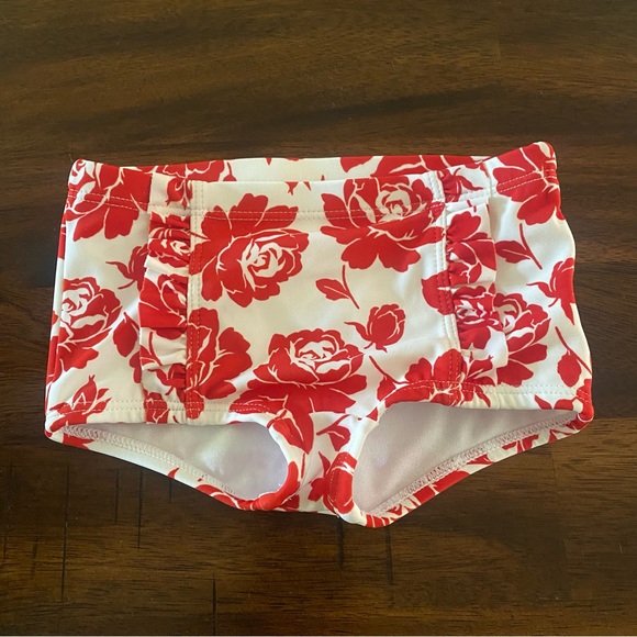 Janie and Jack Floral Roses Swim Set - Picture 7 of 11